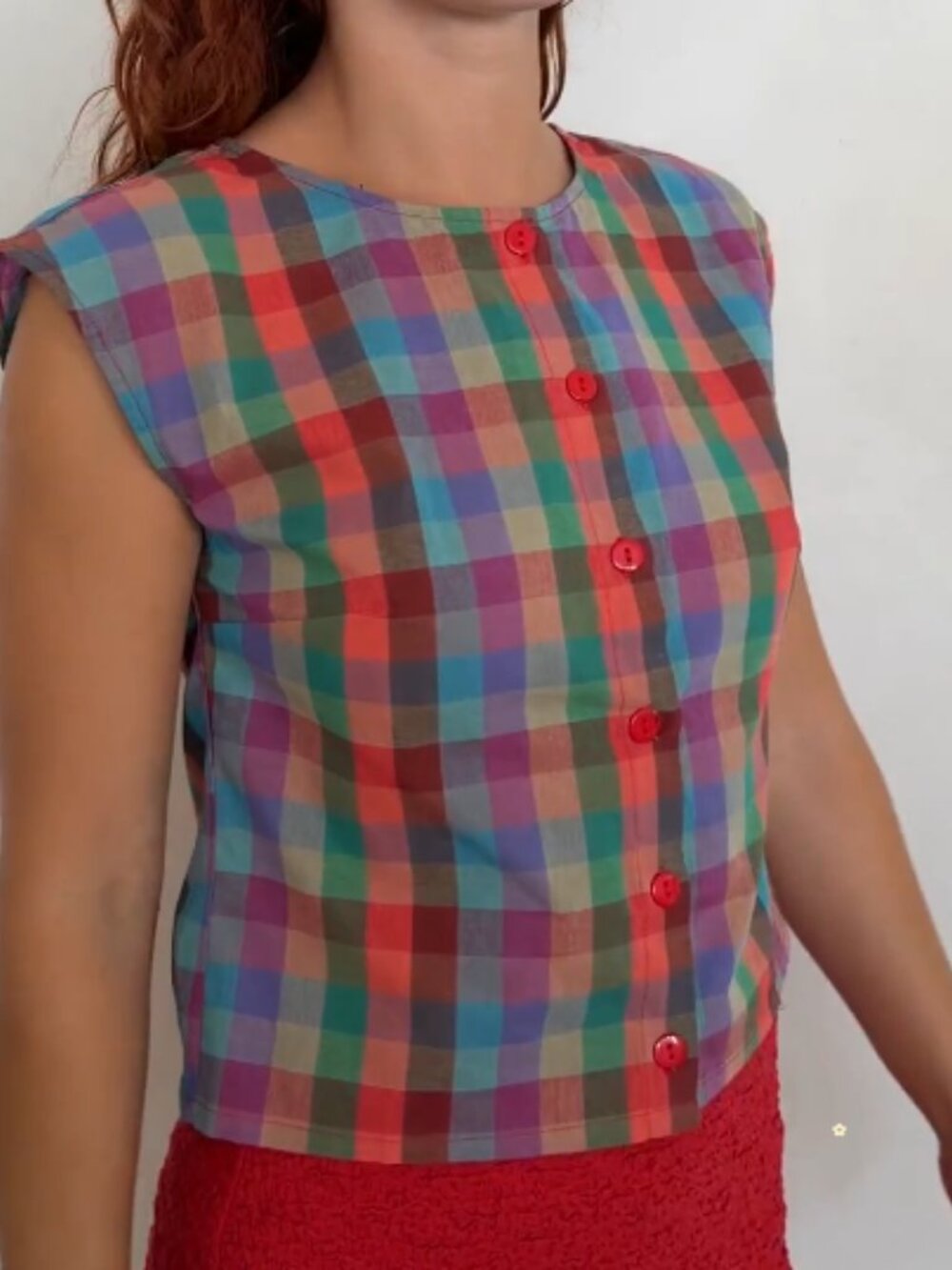 Madeline Top Lisa Says Gah - Colorburst Plaid - Picture 4 of 4